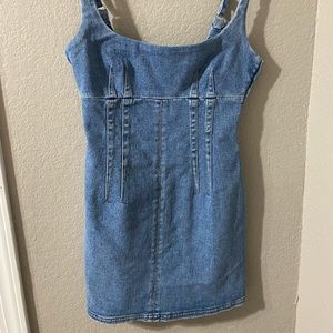 Short denim dress